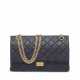 CHANEL. A BLACK AGED LAMBSKIN LEATHER 2.55 REISSUE 226 DOUBLE FLAP WITH GOLD HARDWARE - photo 1