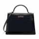 HERMÈS. A RARE, LIMITED EDITION BLACK CALF BOX LEATHER MILLENIUM MOONLIGHT SELLIER KELLY 32 WITH RUTHENIUM HARDWARE - photo 1