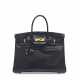 HERMÈS. A SHINY BLACK POROSUS CROCODILE BIRKIN 35 WITH GOLD HARDWARE - photo 1