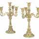 A PAIR OF VICTORIAN SCOTTISH SILVER-GILT FIVE-LIGHT CANDELAB... - фото 1