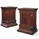 A PAIR OF WILLIAM IV MAHOGANY PEDESTAL CABINETS - photo 1