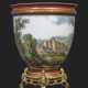 Baccarat Glasshouse. A FRENCH ORMOLU-MOUNTED AND POLYCHROME-PAINTED OPALINE VASE ... - фото 1