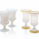 TWO PAIRS OF CHARLES X ORMOLU MOUNTED WHITE OPALINE GLASS VA... - photo 1