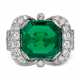 EMERALD AND DIAMOND RING - photo 1