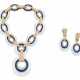 Gerard. DIAMOND, ROCK CRYSTAL AND LAPIS LAZULI NECKLACE AND EARRING ... - photo 1