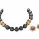 Harry Winston. HEMATITE AND GOLD EARRINGS, HARRY WINSTON; AND A GOLD AND HE... - Foto 1