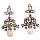 NATURAL PEARL, RUBY AND DIAMOND EARRINGS - фото 1