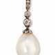 LATE 19TH CENTURY NATURAL PEARL AND DIAMOND PENDANT - Foto 1