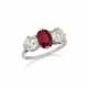 EARLY 20TH CENTURY RUBY AND DIAMOND RING - Foto 1