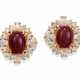 RUBY AND DIAMOND EARRINGS - Foto 1