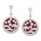 Graff. NO RESERVE - GOLD, RUBY AND DIAMOND EARRINGS, GRAFF - photo 1