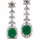 EMERALD AND DIAMOND EARRINGS - Foto 1