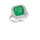 EMERALD AND DIAMOND RING - photo 1