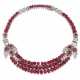 ART DECO RUBY AND DIAMOND NECKLACE - Foto 1