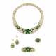 EMERALD AND DIAMOND NECKLACE, BANGLE, EARRING AND RING SUITE, MARCONI - photo 1