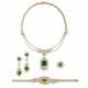 EMERALD AND DIAMOND NECKLACE, BRACELET, EARRING AND RING SUITE WITH GÜBELIN AND GIA REPORTS, MARCONI - фото 1