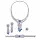 SAPPHIRE AND DIAMOND NECKLACE, BRACELET, EARRING AND RING SUITE, MARCONI - photo 1