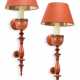 Fowler, John. A PAIR OF RED-LACQURED WALL-LIGHTS - Foto 1