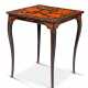 A NORTH EUROPEAN BLACK AND RED JAPANNED OCCASIONAL TABLE - Foto 1