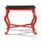 A RED-DECORATED 'LACQUERED' SIDE TABLE - Foto 1