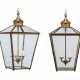 Fowler, John. A PAIR OF ENGLISH BRASS AND GLASS HALL LANTERNS - Foto 1