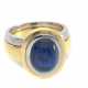 Ring: ehemals sehr teurer, Bicolor-Goldschmiedering mit großem, wertvollen natürlichen Saphir von ca. 4,5ct - Foto 1