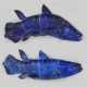Paar monumentale Figuren "Blaue Fische" (Quastenflosser) - photo 1