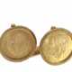 Manschettenknöpfe: vintage Manschettenknöpfe mit mexikanischen Goldmünzen - Foto 1
