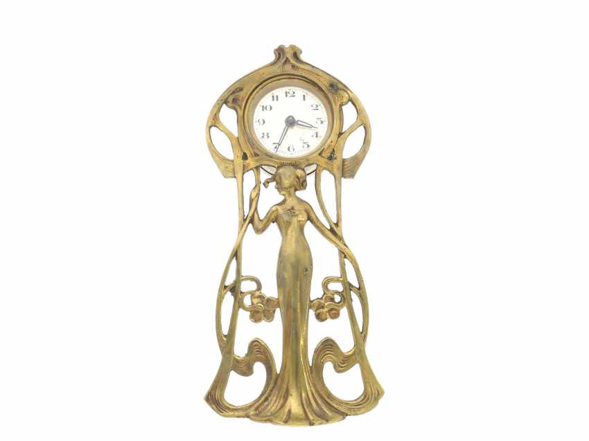 Table Clock Decorative Art Nouveau Style Mantel Clock C 1910
