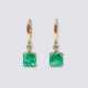 Paar hochfeiner Smaragd-Brillant-Ohrringe - Foto 1
