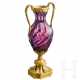 Klassizistische Vase mit violettem Glas, Frankreich, 19. Jahrhundert - Foto 1