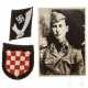 Effektenkonvolut kroatische SS-Gebirgs-Division Handschar - Kragenspiegel und Ärmelabzeichen - фото 1