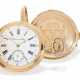 Taschenuhr: großes und schweres rotgoldenes Chronometer mit Wippe, Maurice Woog/Fabrique La Maisonnette, Chronometermacher, La Chaux-de-Fonds, ca.1895 - фото 1