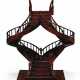 A MAHOGANY DOUBLE STAIRCASE MAQUETTE - photo 1