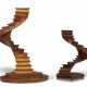 TWO FRUITWOOD FLYING STAIRCASE MAQUETTES - Foto 1