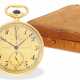 Taschenuhr: exquisites und sehr seltenes Chronometer Le Roy & Cie, Chronometer de Observatoire National de Besancon mit Chronograph und 30-Minuten-Register, um 1920, Originalbox - photo 1