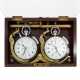 Taschenuhr: absolut seltene und interessante Chronometer-Zeitmessstation, bestehend aus 2 seltenen Schleppzeiger-Chronographen, Ulysse Nardin & Lemania, ca. 1950/60 - photo 1