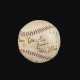 1915 Eddie Collins Single Signed Baseball to Umpire Tommy Co... - фото 1