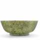 A LARGE MOTTLED GREEN SERPENTINE BOWL - photo 1