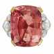 THE DU PONT PADPARADSCHA COLORED SAPPHIRE AND DIAMOND RING,... - Foto 1