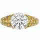 Cartier. DIAMOND AND COLORED DIAMOND RING, MOUNTED BY CARTIER - Foto 1