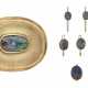 GROUP OF BLACK OPAL AND GOLD ACCESSORIES - фото 1