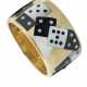 Tiffany & Co.. MOTHER-OF-PEARL, BLACK JADE AND GOLD DOMINOES BANGLE BRACELE... - Foto 1