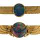 TWO ANTIQUE BLACK OPAL AND GOLD SCARAB BROOCHES - photo 1