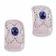 SAPPHIRE AND DIAMOND EARRINGS - фото 1