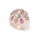 GEM-SET AND WHITE RESIN RING - фото 1