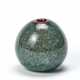Carlo Scarpa. Small spherical vase in sommerso orange and green glass - фото 1