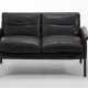 Hans Olsen. Two seater sofa upholstered and covered in dark brown leather - Foto 1