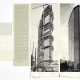 Gio Ponti. Lot of two greeting leaflets depicting the Pirelli skyscraper under construction and completed, combined - photo 1