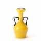 Fratelli Toso. Small double-edged vase in yellow layered blown glass - photo 1